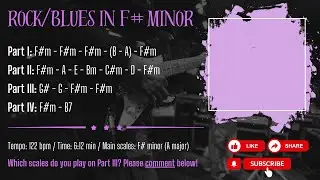 Rock/blues backing track for real jamming (6-min jam tracks)