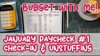 🌺 Budget With Me! 🌺 January Checkin #1 + Sinking Funds Unstuffing #zerobasedbudget