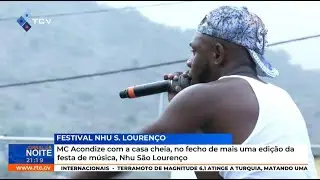 MC Acondize com a casa cheia, no fecho de mais uma edi&ccedil;&atilde;o da festa de m&uacute;sica, Nhu S&atilde;o Louren&ccedil;o