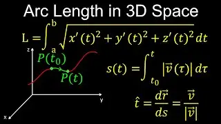 Arc Length, Directed Distance, Speed and Unit Tangent Vector in 3D Space - Calculus 3
