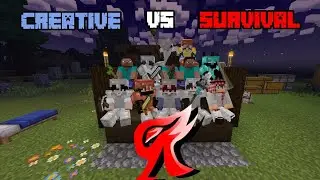 Minecraft perang CREATIVE VS SURVIVAL - Battle Siege - Minecraft Indonesia - Reality Community