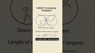 Direct Common Tangent |DCT | Geometry | #ssc #bssc #maths #geometry #railway #banking #exam #formula