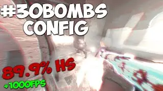 BEST CONFIG IN THE WORLD FOR HEADSHOT 89.9%🔥 | ALL IN DESC... 2023 +1000FPS | 30BOMBS (csgo montage)