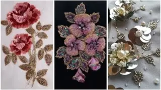 Sequins flower designs || heavy sequin designs || sequin design pattern || sequin work