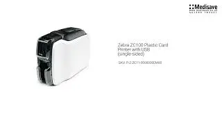 Zebra ZC100 Plastic Card Printer with USB single sided P Z ZC11 0000000EM00