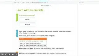 IXL | Describe the difference between related words | 5th grade language arts