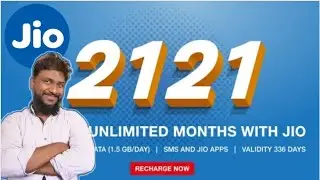 Jio | Jio Prepaid Plan 2121 for One Year | Reliance Jio New Prepaid Plan with 1.5Gb/Day for 336 days