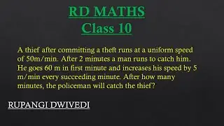 A thief after committing a theft runs at a uniform speed of 50m/min After 2 min a policeman runs to.