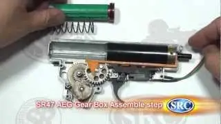 SR47 AEG 6mm Airsoft Rifle Gear Box Disassemble & Assemble step