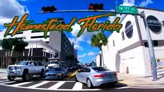 Homestead, Florida - Driving Downtown Areas