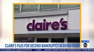 Claire's, a mall staple for tweens, files for bankruptcy - again
