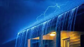 No Ads Rain Sounds for Sleeping - ASMR Torrential Rain On Tin Roof for Deep Night Sleep & Calm Mind