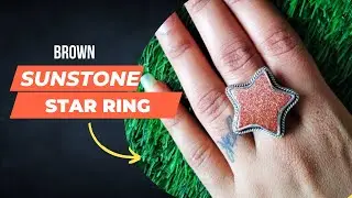 Brown Sunstone Star Ring, 925 Sterling Silver Jewelry, Sunstone Gemstone Ring.