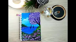 Serene River Landscape 🌿 Relaxing Gouache Painting Tutorial for beginner