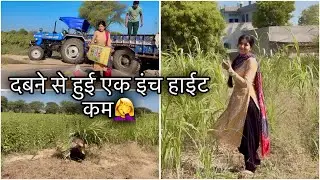 40kg का कट्टा उठा लिया और घास के नीचे दब गई🤦‍♀️ || Manvi Singh Vlogs || #manvisingh3