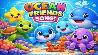 Ocean Friends Song | Fish Dolphin Turtle Dance | Kids Underwater Nursery Rhymes