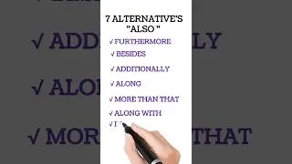 7 Alternatives of also English?  #shortsfeed #shorts #youtubeshort #englishspeaking #viralreels