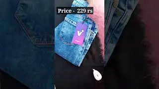 Virgio jeans unboxing .. only in 229 rs .. Virgio high-waisted jeans #virgioapp #shorts