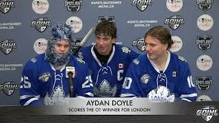 GOJHL Showcase - Aydan Doyle scores the OT winner for London