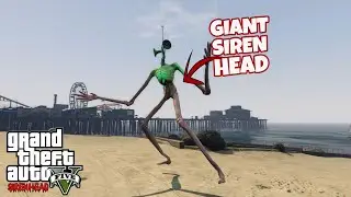 GTA 5 Siren Head - Siren Head Messes Up Vespucci Beach