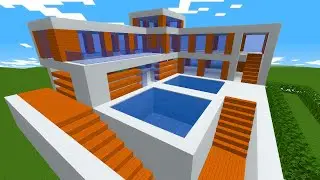 Minecraft: How to Build a Modern Hi-Tech House Tutorial