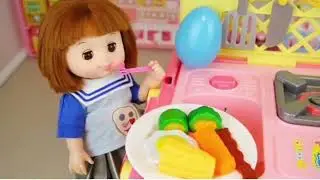 Doll&rsquo;s Colorful Kitchen Cooking Playset