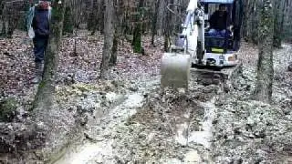 Pelleteuse en action