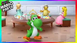 Super Mario Party Minigames #168 Yoshi vs Rosalina vs Hammer bro vs Peach