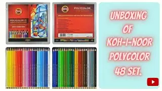 Koh-I-Noor Polycolor UNBOXING | REVIEW. Polycolor Artist's Coloured Pencils set of 48.