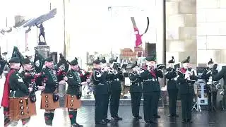The RIR band (Royal Irish Regiment) and RIR pipers in Lisburn (3)