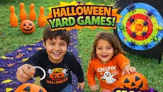 Fun Halloween Yard Games with Danny and Amber 🎃 Win Spooky Cool Prizes!