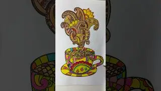 #Coffee Time! ☕️ #Art Good morning!#coloringbookforadults #arttherapy #calm #cupofcoffee #cupoftea
