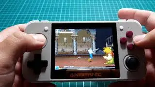 RG350 Retrogame 350 FBA Final Burn Alpha Game Test Cadillacs vs Dinosaurios