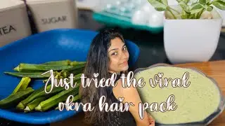 experimented okra gel in hair for the first time😲😱#okrabenefits #hairpack #malayalambeautytips