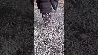 How to hike with heeled boots on #hike #survivor #strongfeet #beautiful #familytime #trendingvideo