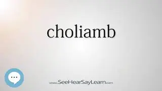 choliamb - Smart & Obscure English Words Defined 🗣🔊