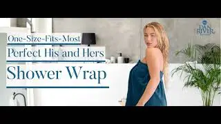DAN RIVER Premium Cotton Terry Shower Wrap for Women, Ultra Soft Bath Robe After Shower with Pockets