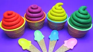 Play Doh Ice Cream Surprise Toys, Kinder Surprise Egg, Frozen, Ben 10, Learn Colors & Numbers