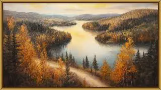 2 Hrs Autumn Lake Landscape Art for Samsung Frame TV | Relaxing 4K TV Wallpaper No Sound Screensaver