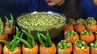 ASMR EATING 2X SPICY PANIPURI CHALLENGE EATING GOLGAPPA FUSKA GUPCHUP CHALLENGE SPICY MUKBANG 🌶🔥