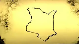 KENYA Outline Map Sand Art Video, National Anthem of KENYA
