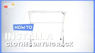 How to Install the Foldable Steel Clothes Drying Rack with Wheels | JZ10048 #costway #howto