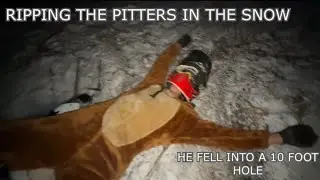 Riding the Pitters in the snow (We helped someone fix there car)