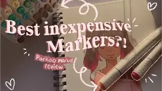 BEST INEXPENSIVE ALCOHOL MARKERS?! // unboxing & reviewing parkoo markers🍒✨