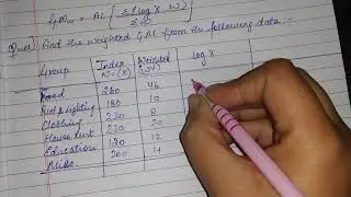 Statistics- weighted geometric mean