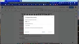 Compare docs in Google Docs