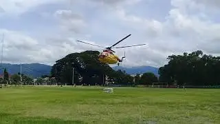 #16_feb_2021#Alor kalabahi kota kenari SUASANA HELIKOPTER MASUK DI LAPANGAN MINI  kota Kalabahi