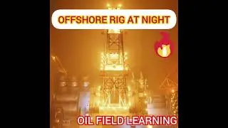 Oil and Gas Rig at Night@Drillingoperations