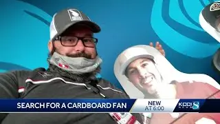 Football fans become friends through Super Bowl cardboard cutout