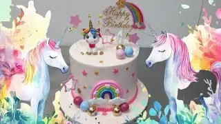 How to make a unicorn tower cake with fresh cream